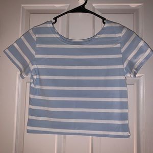 SMALL blue crop top